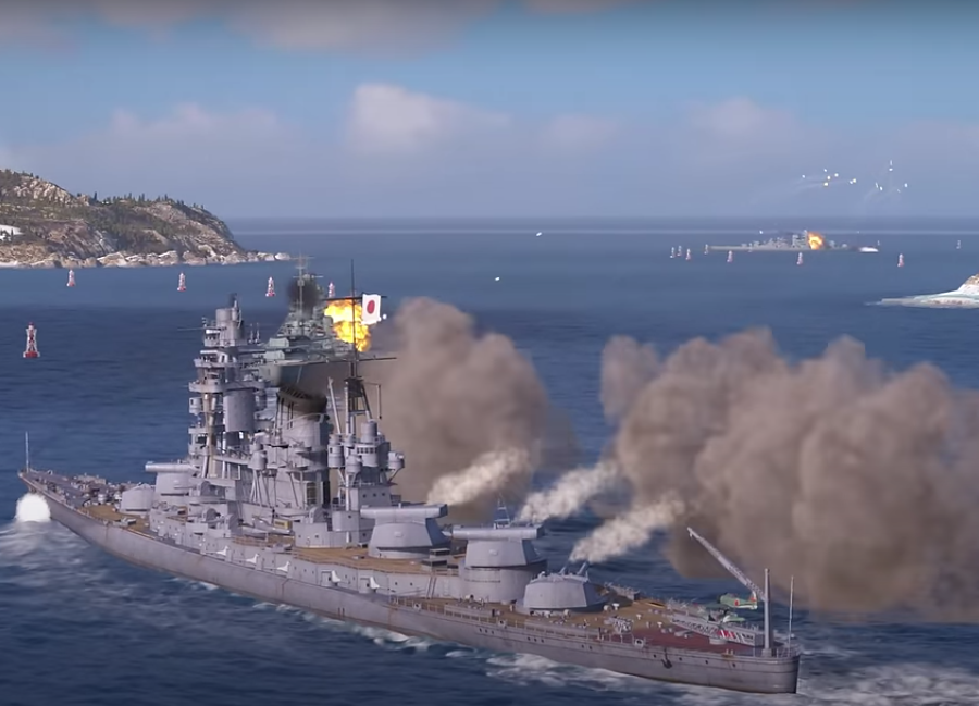 Gold and Crimson World of Warships Legends