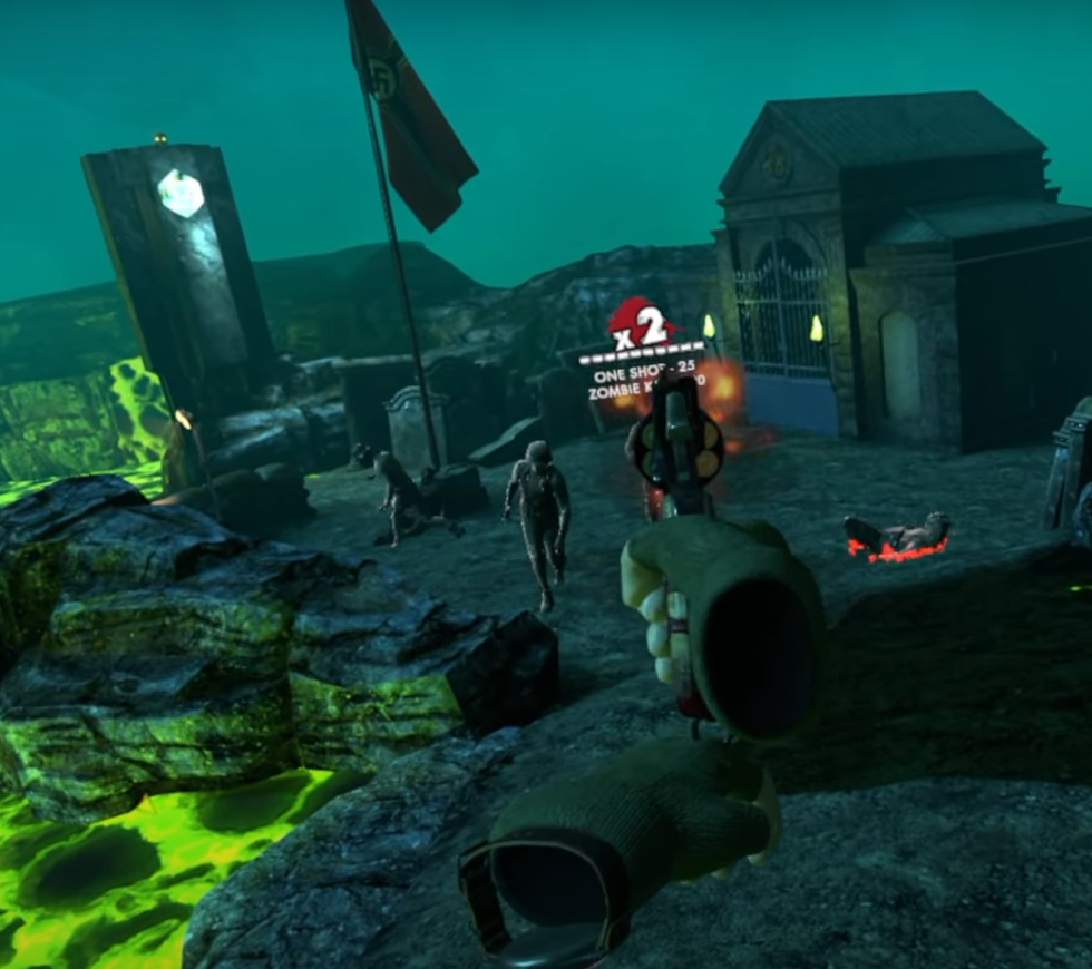 Watch the Zombie Army VR gameplay